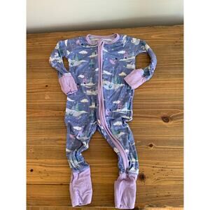 Little Sleepies Floral Zippy pajamas size 3-6mo